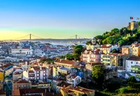 Вид на городской пейзаж Лиссабона