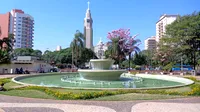 Urban park fountain