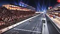 Nighttime race at speedway