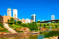 Lo skyline e il parco di Tulsa