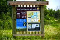 Informative signboard outdoors