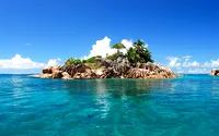 Seychelles tropical island