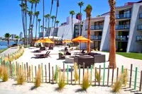 Beachside hotel area