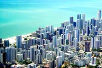 Recife skyline oceanfront