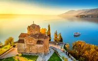 Macedonian lakeside church