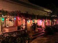 Illuminated outdoor restaurant