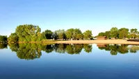 Vista para o lago do parque